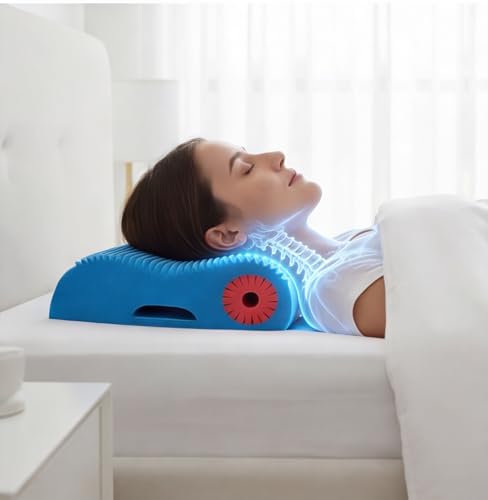 AD Relax® Cervical Plus Orthopaedic Neck Pillow – CE Class I Medical Device – Ergonomic Pillow in Memory Foam and Fresh Breathable Gel for Side and Back Sleep