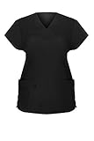 G Med Women's 2 Button V Neck Half Sleeve Scrub Top