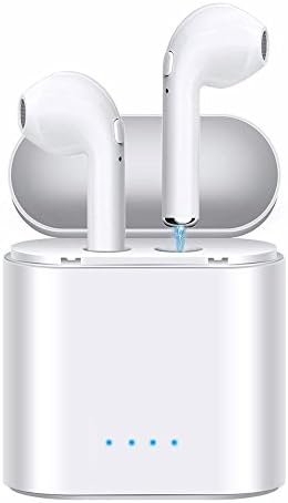 Bluetooth Wireless Earbuds with Charging Case, Stereo Wireless Headphones with Noise Cancelling, Mini Headsets Bluetooth 4.2 Earphones for iPhone 7 X 8 Plus Android Windows Devices