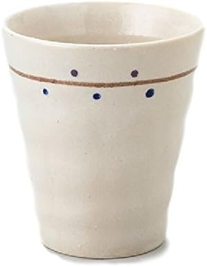 Japanese Traditional Rural Handicraft Plain Clear Wavy Tall Ceramic Chawan Bowl Mino Ware [Made in Japan]