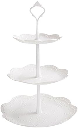 3 Tier Serving Tray Platters, Leagway Cupcake Dessert Pastry Stand Cheese Service Plates Set for Wedding, Xmas/Birthday Party, Holiday Dinners, Serving Platter Tea Stand Trays Towers (Round)