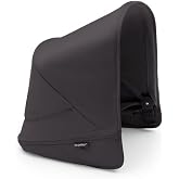 Bugaboo Donkey 5 Sun Canopy Fabric | UPF 50 Sun Protection, Peekaboo Panel &amp; All-Season Coverage - Midnight Black