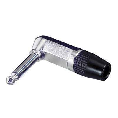 REAN NYS207 6.35 mm Mono Slim-line Right Angled Metal Jack Plug