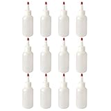510 Central Boston Round LDPE Plastic Bottle Yorker Spout Cap 120mL 4oz (No Hole, 12 Pack)