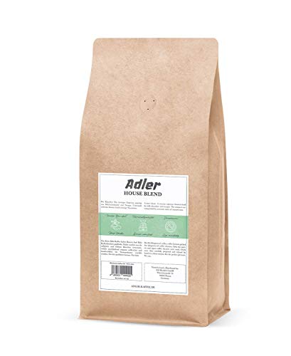 Adler Kaffee House Blend - Premium Espresso-Bohnen aus 70% Arabica und 30% Robusta (1 Kg Kaffee-Bohnen ganz) - In… – Bild 3