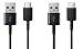 Samsung | Two USB-C Data Charging Cables for Galaxy S9/S9+/Note 8/S8/S8+ - Black EP-DG950CBE