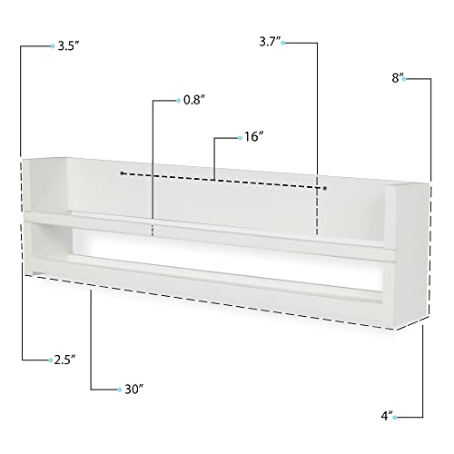 Brightmaison Polynez Floating Shelves for Wall & Book Storage for