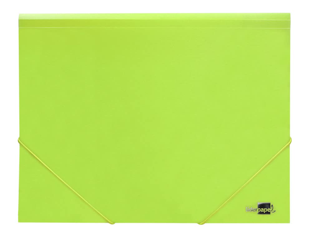 Folder liderpapel Rubber Flaps Polypropylene din a4 Yellow fluor Opaque