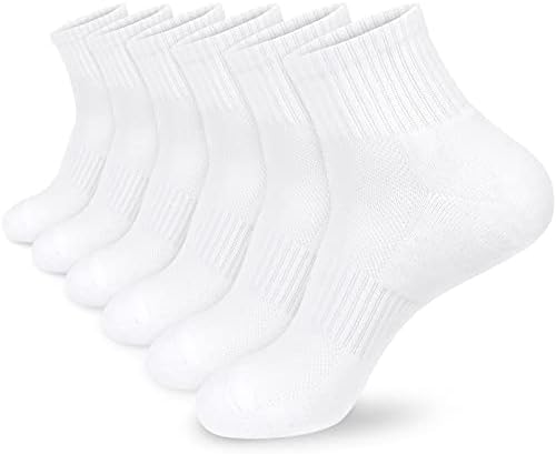 srclo Mens 6Pairs Running Ankle socks, trainer socks 9-12 for mens