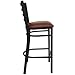 Flash Furniture HERCULES Series Black Ladder Back Metal Restaurant Barstool - Burgundy Vinyl Seat