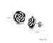 Lohome Fashion Jewelry Women's Earrings Flowers Titanium Steel Girls Earrings Stud Earrings in a Gift Box (Black)