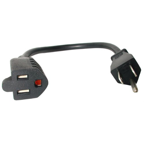 StarTech.com PAC101 12in Power Cord Extension - NEMA 5-15R to NEMA 5-15P