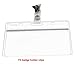 Fushing Pack of 50 Clear Plastic Horizontal Badge Holders, Name Tag Holders, Card Holders (L)