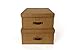 Bigso Valdemar Canvas Paper Laminate Storage Boxes, Brown, Set of 2