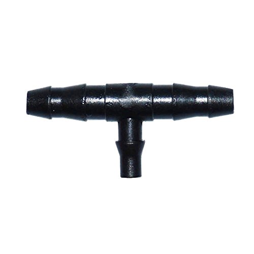 Ground Sprinklers Garden Irrigation Hose 1/4" Reducing Tee 4/7 To 3/5 Barb Tee Connector 1/8" Garden Hose Splitter 3/5 Connector 300 Pcs Black 1/4''