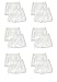 IWB Men's 12 Pack Cotton Classic Woven Boxer Underwear Sleep Shorts