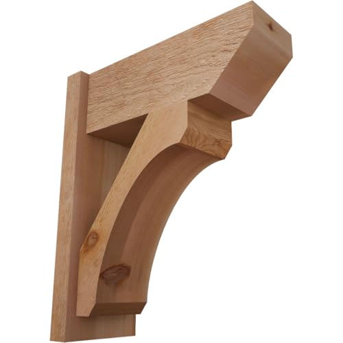 8"W x 20"D x 24"H Legacy Slat Rough Sawn Outlooker, Western Red Cedar