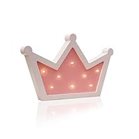 Sweet FanMuLin Crown LED Light Wall Decor, Queen Princess Kings Shaped Sign-Lighted,Crown Decor for Birthday Wedding Party, Christmas, Kids Room, Living Room Decor (Pink)