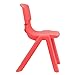 Flash Furniture Red Plastic Stackable School Chair with 15.5'' Seat Height