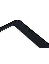 Bling marco de la placa para las mujeres chica Rhinestones Etiqueta Marco de la placa de licencia para coche 2 unidades Bonus Tornillos Accesorios a juego con caja de regalo por zataye, Negro 2