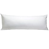 Rest Right 100% Cotton Body Pillow Protector - Zippered Cover Extends Body Pillow Life, Keeping Pillow Fresh and Clean - Machine Washable - Breathable Soft Cotton, 20"x54", White