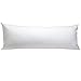 Rest Right 100% Cotton Body Pillow Protector - Zippered Cover Extends Body Pillow Life, Keeping Pillow Fresh and Clean – Machine Washable – Breathable Soft Cotton, 20”x54”, White