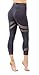 CodeFit Yoga Power Flex Dry-Fit Latest Fade Dye Active Capri with Mesh Compression Pants Workout Leggings (S USA 2-4, CFD25-Black (Fade))