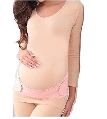 JazzyTwist Hold Pregnancy Belt Belly Band Maternity Belt Support Band Belly Stretch Mark Control (OneSize, Nude)