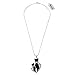 PammyJ Cat Necklace Double Black Kitty Cats with Crystals, 18