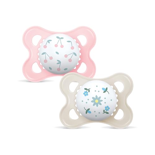 MAM Original Baby Pacifier 2-6 Months, Bright Pink, 2 pcs