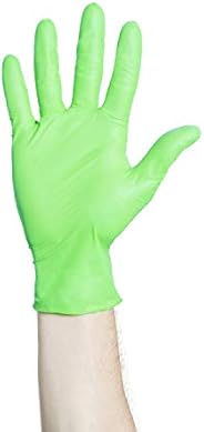 HALYARD FLEXAPRENE Green Exam Gloves, Chloroprene Technology, Non-Sterile, Powder-Free, 3.5 mil, 9.5", Gr