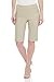 Rekucci Women's Ease Into Comfort Modern Pull-On Bermuda Short with Pockets (8, Stone)