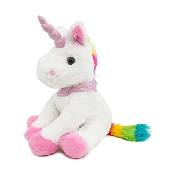 BRUBAKER Plüsch Einhorn 21 cm hoch - Weiß - Stofftier Plüschtier Kuscheltier – Bild 3