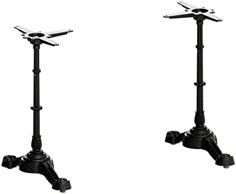 FLATAUTO-Adjust PT23 Self-Stabilizing Dining Height, Vintage Style Table Base | Cast Iron, for Rectangular Tops,