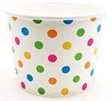 4 oz Paper Hot/Cold Ice Cream Cups - 100ct (Polka Dot)