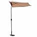 Yescom 20-inch 22-lbs Semicircle Umbrella Base Heavy Stand Holder Fit for Half Patio Garden Umbrella Black