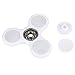 Dricar Fidget Spinner Toy LED Glowing Hand Tri-Spinner Perfect For ADD, ADHD, Anxiety, and Stress Relief (white)