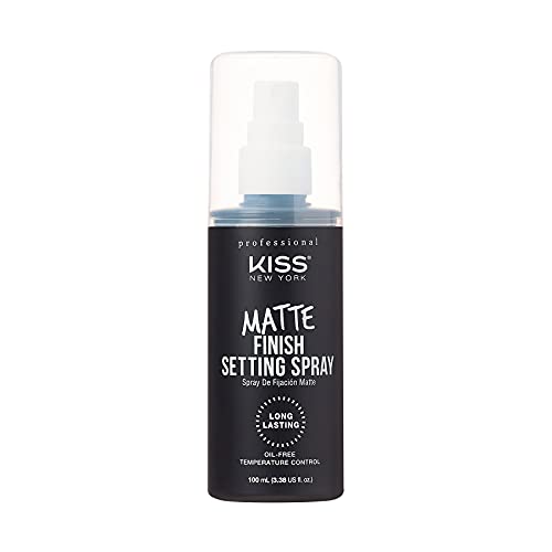 Kiss New York Matte Finish Setting Spray, Oil-Free, Temperature Control 100mL (3.38 US fl.oz.)