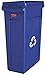 Rubbermaid Commercial Products Slim Jim Plastic Rectangular Recycling Bin With Venting Channels, 23 Gallon, Blue Recycling (Fg354007Blue) primary