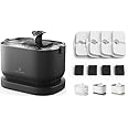 Bundle of PETLIBRO Cat Water Fountain, Cordless Pet Water Fountain Battery Operated+4 Packs Replacement Filters for Dockstream Cat Water Fountain WF005 WF115 WF105, 2 Months Set of Replacement Filters