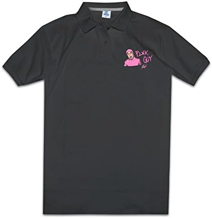 PUNG Men's Filthy Frank Pink Guy Polo Shirt Black