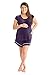Kindred Bravely The Amelia Ultra Soft Maternity & Nursing Pajamas - Shorts Set (Eggplant, Medium)