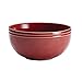 Rachael Ray Cucina Dinnerware 16-Piece Stoneware Dinnerware Set, Cranberry Red