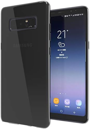 EGALO Galaxy Note 8 Case, Slim Thin Soft Skin Silicone Flexible TPU Shock Absorption Anti-Scratches Protective Cases Cover for Galaxy Note 8 (Crystal-Smoke Black)