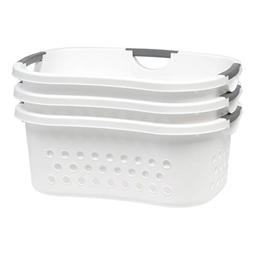 IRIS USA, Inc. HLB-1 Comfort Carry Laundry Basket, White, 3 Count - //medicalbooks.filipinodoctors.org