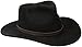 Scala Classico Men's Crushable Felt Outback Hat, Black, Medium