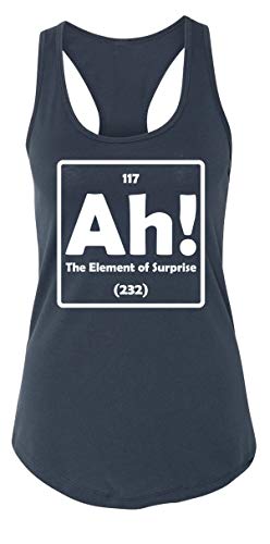 Ladies Tank Top Ah! The Element of Surprise Indigo L