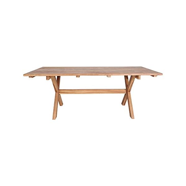 Muline Teak Gartentisch 90x200 Teakholz massiv Tisch Garten Beistelltisch Holz – Bild 3