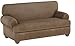 SureFit Stretch Pinstripe Separate Sofa Slipcover - Taupe (SF35825)