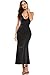 Finejo Women's Sexy Strappy Backless Deep V neck Long Maxi Dress